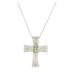 1 ctw Diamond Pendant With Chain - 14KT White Gold