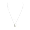 Image 3 : 0.16 ctw Diamond Pendant With Chain - 14KT White Gold