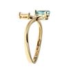 Image 3 : 0.5 ctw Apatite and Diamond Ring - 14KT Yellow Gold