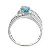 Image 2 : 1.16 ctw Apatite and Diamond Ring - 18KT White Gold