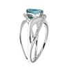 Image 3 : 1.16 ctw Apatite and Diamond Ring - 18KT White Gold