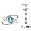 Image 4 : 1.16 ctw Apatite and Diamond Ring - 18KT White Gold