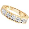 Image 1 : 0.50 CTW Diamond Double Row Ring 14KT Yellow Gold - REF-57W2K