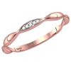 0.02 CTW Diamond Contour Stackable Ring 10KT Rose Gold - REF-7K4W