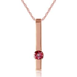 Genuine 0.25 ctw Pink Topaz Necklace Jewelry 14KT Rose Gold - REF-25R4P