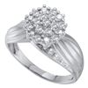 Image 1 : 0.20 CTW Diamond Cluster Ring 10KT White Gold - REF-30F2N