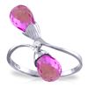 Genuine 2.52 ctw Pink Topaz & Diamond Ring Jewelry 14KT White Gold - REF-26Z6N