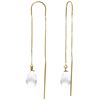 Genuine 4.5 ctw White Topaz Earrings Jewelry 14KT Yellow Gold - REF-20W4Y