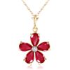 Image 1 : Genuine 2.22 ctw Ruby & Diamond Necklace Jewelry 14KT Yellow Gold - REF-36Z3N