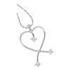 0.04 CTW Diamond Heart Pendant 10KT White Gold - REF-7F4N