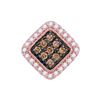 Image 1 : 0.26 CTW Cognac-brown Color Diamond Diagonal Square Pendant 10KT Rose Gold - REF-19X4Y