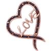 Image 1 : 0.05 CTW Red Color Diamond Heart Love Pendant 10KT Rose Gold - REF-14X9Y