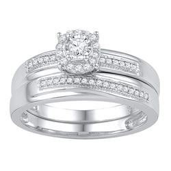 0.25 CTW Diamond Bridal Wedding Engagement Ring 10KT White Gold - REF-32H9M