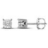 Image 1 : 0.11 CTW Diamond Solitaire Stud Earrings 10KT White Gold - REF-12X2Y