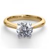 Image 1 : 18K 2Tone Gold Jewelry 0.91 ctw Natural Diamond Solitaire Ring - REF#263R2M-WJ13250