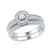 0.50 CTW Diamond Halo Bridal Engagement Ring 10KT White Gold - REF-57Y2X