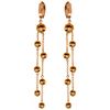 Genuine 9.02 ctw Citrine Earrings Jewelry 14KT Rose Gold - REF-101R2P