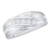 0.25 CTW Mens Diamond Wedding Anniversary Ring 10KT White Gold - REF-30F2N