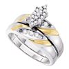 0.25 CTW Diamond Cluster Bridal Engagement Ring 14KT White Gold - REF-59F9N
