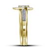 Image 2 : 0.20 CTW Diamond Teardrop Bridal Engagement Ring 10KT Yellow Gold - REF-31N4F