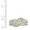 Image 2 : 0.50 CTW Diamond Crossover Ring 10KT Rose Gold - REF-37X5Y