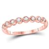 Image 1 : 0.10 CTW Diamond Stackable Ring 10KT Rose Gold - REF-12K8W