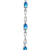 Genuine 1.16 ctw Blue Topaz & Diamond Bracelet Jewelry 14KT White Gold - REF-62P3H
