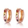 Image 1 : Genuine 1.30 ctw Multi-Color Sapphire Earrings Jewelry 14KT Rose Gold - REF-42Z6N