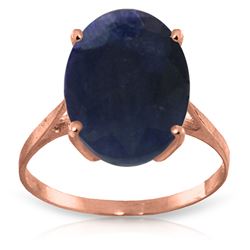 Genuine 8.5 ctw Sapphire Ring Jewelry 14KT Rose Gold - REF-85F2Z