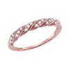 Image 1 : 0.14 CTW Diamond Stackable Fashion Ring 10KT Rose Gold - REF-18X2Y