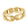 0.50 CTW Mens Diamond Link Chain Wedding Ring 14KT Yellow Gold - REF-119M9H