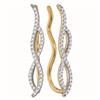 Image 1 : 0.25 CTW Diamond Infinity Climber Earrings 10KT Yellow Gold - REF-22W4K