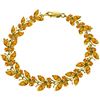 Genuine 16.5 ctw Citrine Bracelet Jewelry 14KT Yellow Gold - REF-179K2V