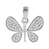 0.33 CTW Diamond Butterfly Bug Wings Pendant 10KT White Gold - REF-20X9Y