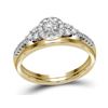 0.33 CTW Diamond Wedding Bridal Engagement Ring 10KT Yellow Gold - REF-33H8M