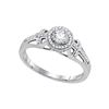 0.38 CTW Diamond Bridal Wedding Engagement Anniversary Ring 10KT White Gold - REF-55N5F