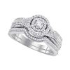 0.50 CTW Diamond Bridal Wedding Engagement Ring 10KT White Gold - REF-59X9Y