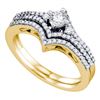 0.50 CTW Diamond Bridal Wedding Engagement Ring 14KT Yellow Gold - REF-71M9H