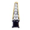 0.51 CTW Princess Black Color Diamond Fashion Pendant 10KT Yellow Gold - REF-14F9N