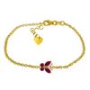 Image 1 : Genuine 0.60 ctw Ruby Bracelet Jewelry 14KT Yellow Gold - REF-44W7Y