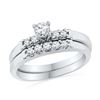 0.50 CTW Diamond Bridal Wedding Engagement Ring 10KT White Gold - REF-59M9H