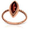 Genuine 2 ctw Garnet Ring Jewelry 14KT Rose Gold - REF-39Y3F