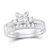 0.50 CTW Princess Diamond Bridal Engagement Ring 10KT White Gold - REF-37H5M