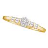 0.15 CTW Diamond Cluster Bridal Engagement Ring 14KT Yellow Gold - REF-25H4M