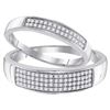 Image 1 : 0.31 CTW His & Hers Diamond Matching Ring 10KT White Gold - REF-30W2K