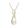 Image 1 : 0.16 CTW Diamond Solitaire Infinity Pendant 10KT Yellow Gold - REF-24X2Y