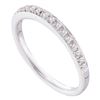 Image 1 : 0.12 CTW Prong-set Diamond Slender Ring 14KT White Gold - REF-22H4M