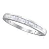 Image 1 : 0.25 CTW Diamond Wedding Anniversary Ring 10KT White Gold - REF-13F4N