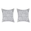 Image 1 : 0.33 CTW Diamond Square Kite Cluster Earrings 10KT White Gold - REF-24M2H