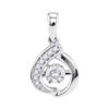 0.10 CTW Diamond Solitaire Moving Twinkle Pendant 10KT White Gold - REF-19X4Y
